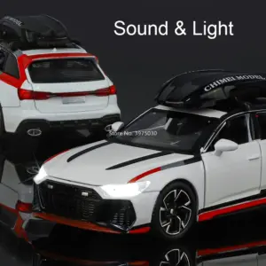 White RS6 1:32 Scale Diecast Model Car 13 S30c36a296ec84249b1c3317e61b2792aP