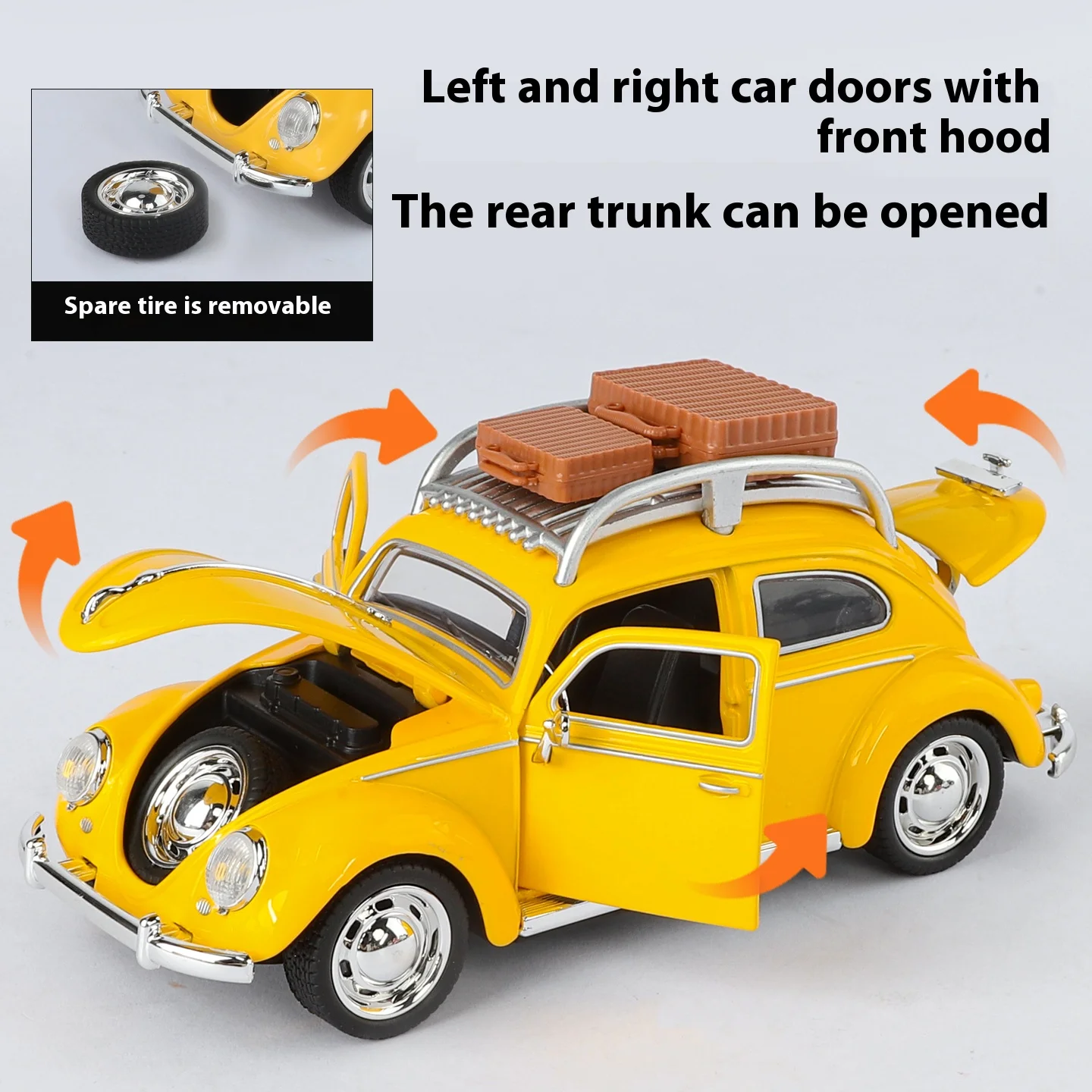 1:32 Scale Vintage Volkswagen Beetle Model 6 1:32 Scale Vintage Volkswagen Beetle Model - Image 6