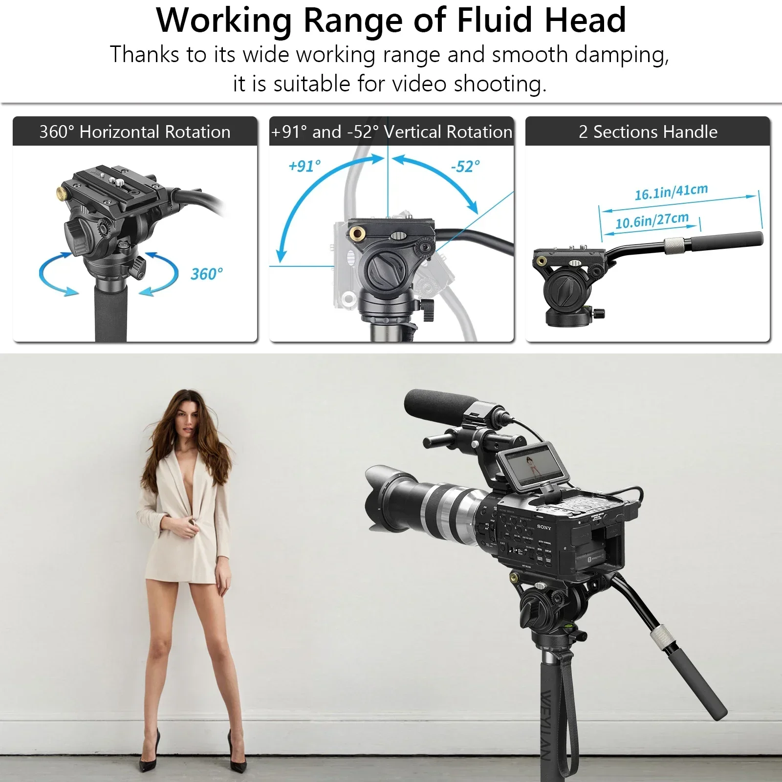 Professional DSLR Monopod with Fluid Head 2 Professional DSLR Monopod with Fluid Head - Image 2