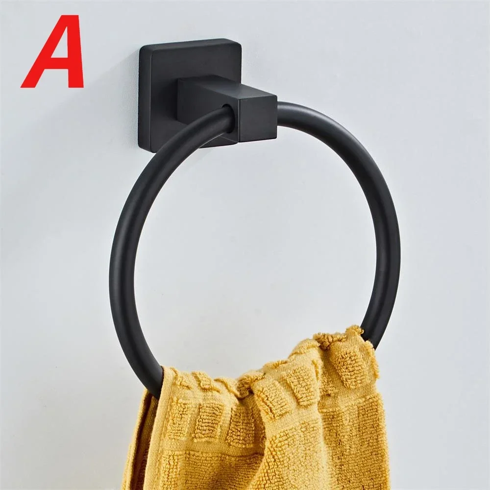 Modern Black Stainless Steel Towel Ring 9 Modern Black Stainless Steel Towel Ring - Image 9