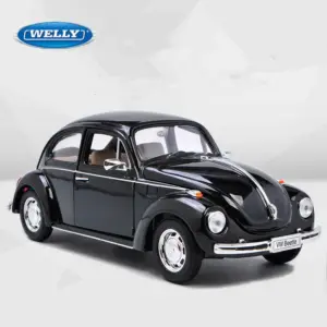 Vintage Black Volkswagen Beetle Model 1:24 Scale 9 S311ba7173a1c407a8f68b4a9ac46ed0aY