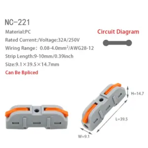 Universal Electrical Quick Wiring Connector for 220V 19 S312c6f9c920c4330a68d60796e8b731eG