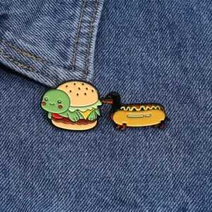 Playful Food Brooch Set with Cartoon Design 10 S313dcf9332fd4eb09369876034f1f346h