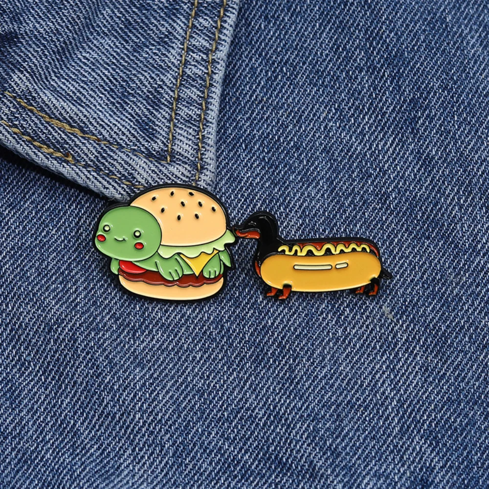 Playful Food Brooch Set with Cartoon Design 5 Playful Food Brooch Set with Cartoon Design - Image 5