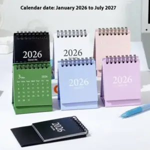 Mini Desktop Calendar 2026 with Morandi Colors