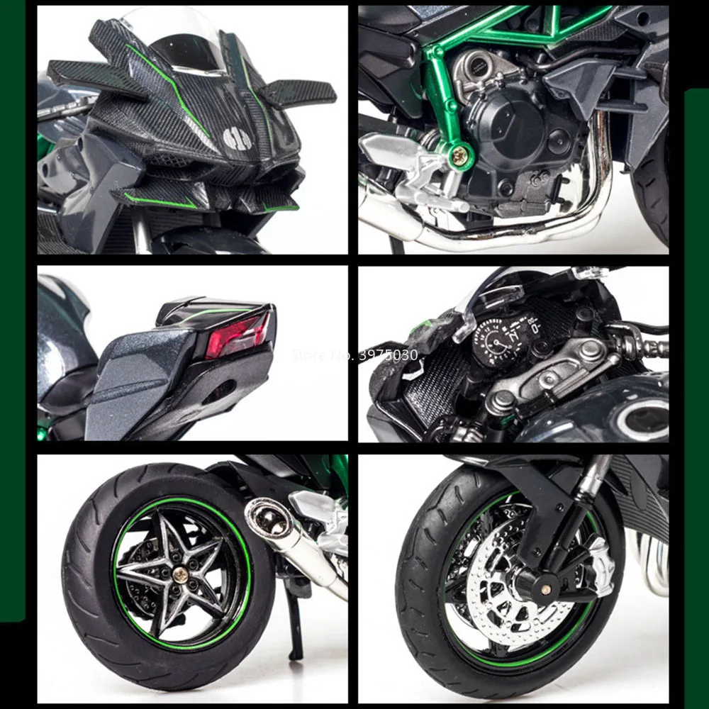 1:12 Scale Motorcycle Replica in Blue or Black 4 1:12 Scale Motorcycle Replica in Blue or Black - Image 4