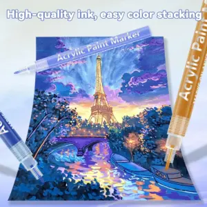 Vibrant Acrylic Marker Set for Artists 12 S318897cbc2a04a57bc232c2dcc59f3f33