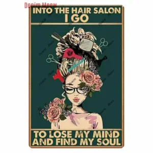 Vintage Hair Stylist Metal Tin Sign 20x30 cm 19 S31b2f3cb2f584f07a5ac57b5b264ee88G