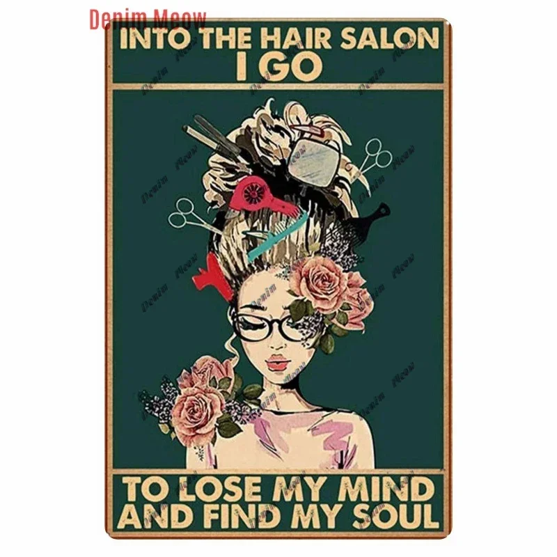 Vintage Hair Stylist Metal Tin Sign 20x30 cm 10 Vintage Hair Stylist Metal Tin Sign 20x30 cm - Image 10