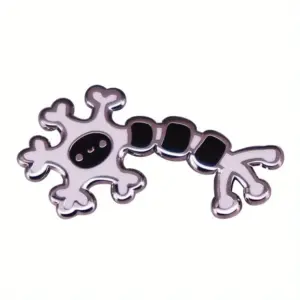 Cartoon Neuron Brooch Silvery Trendy Accessory