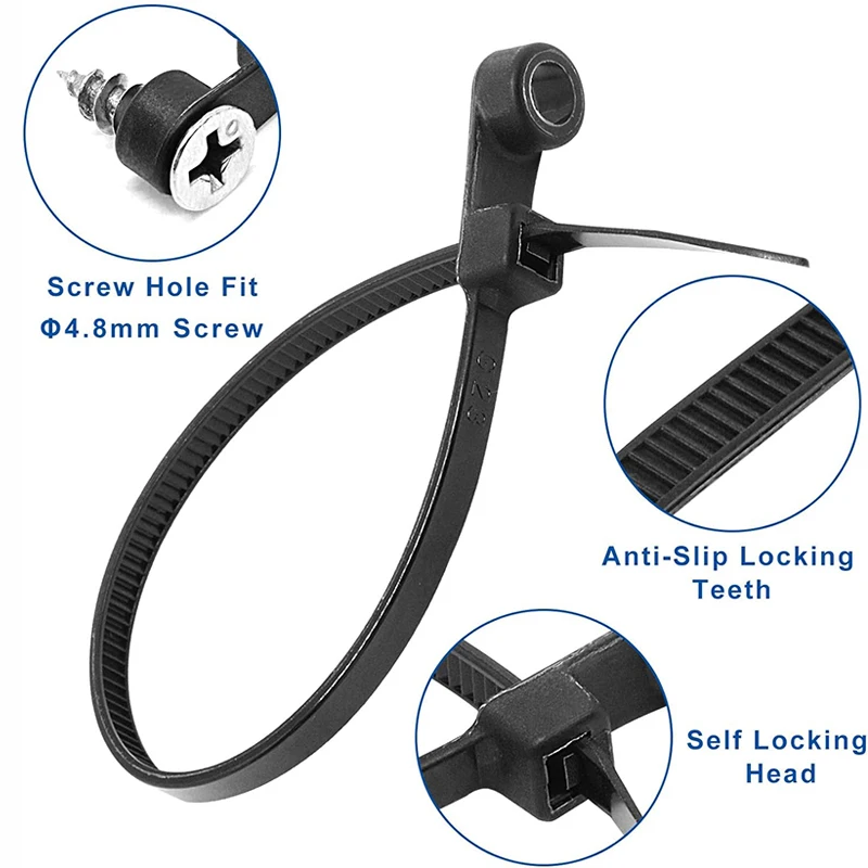 Durable Nylon Cable Tie with Screw Mount 6 Durable Nylon Cable Tie with Screw Mount - Image 6