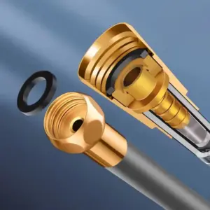 Silicone Shower Hose 150cm or 200cm with Metallic Connectors 12 S32213fc7d264481d95ed5804a8ad921eY