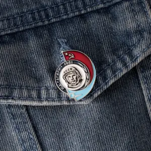 CCCP Russia Space Badge Brooch 3 cm 7 S32648d3c2fe14571844039842aa5421b8