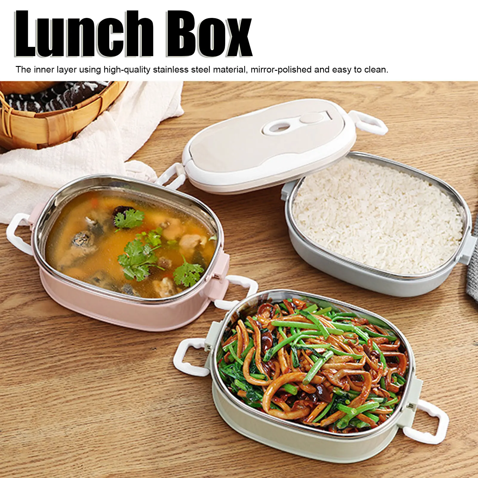 Elegant Stainless Steel Insulated Lunch Box 3 Elegant Stainless Steel Insulated Lunch Box - Image 3