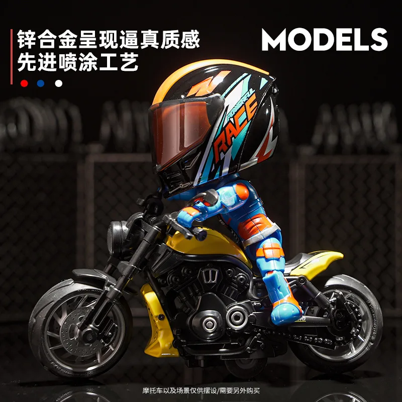 Vibrant 1:12 Diecast Motorcycle Rider Figurine 4 Vibrant 1:12 Diecast Motorcycle Rider Figurine - Image 4