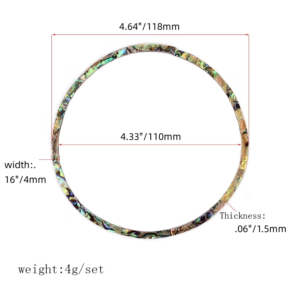 Abalone Guitar Rosette Inlay Set (2x12 pcs) 6 Abalone Guitar Rosette Inlay Set (2x12 pcs) - Image 6