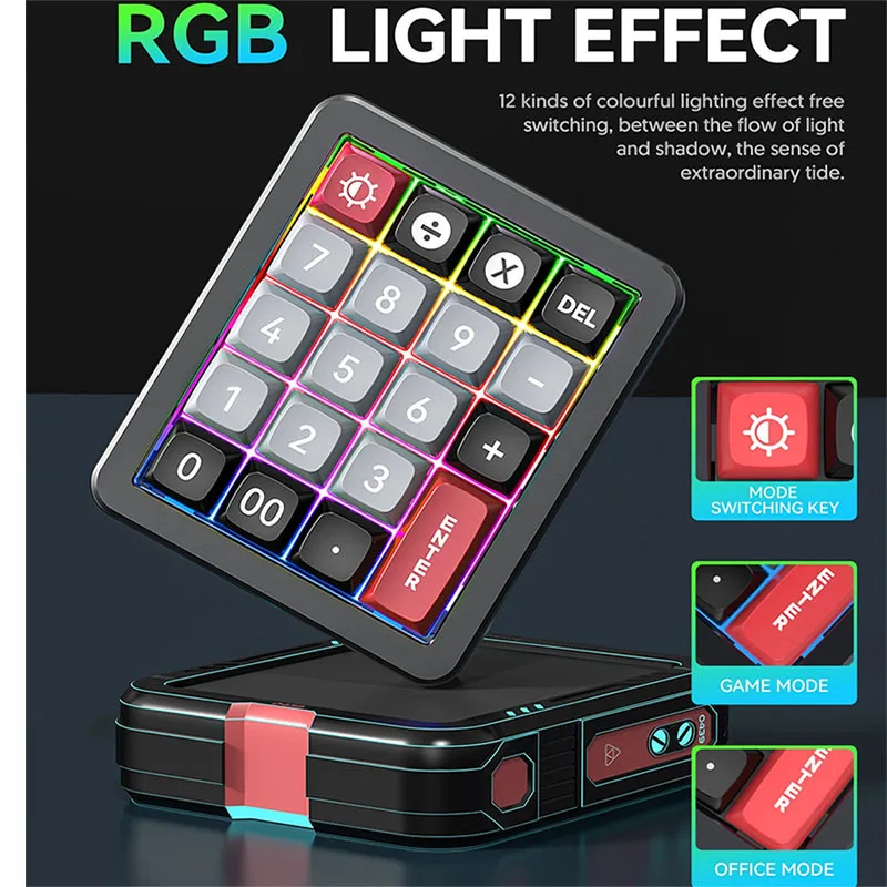 19-Key Mechanical Numeric Keypad with RGB Backlight 6 19-Key Mechanical Numeric Keypad with RGB Backlight - Image 6