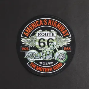 Punk Circular Badge Patch Route 66 Design 8 S33993e0146ed4e3faeeb1305e07003a5c
