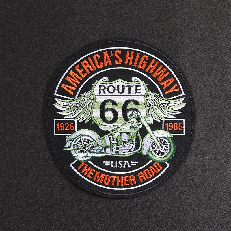 Punk Circular Badge Patch Route 66 Design 3 Punk Circular Badge Patch Route 66 Design - Image 3