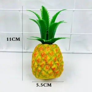 Vibrant Artificial Pineapple Decor, 5.5cm x 11cm