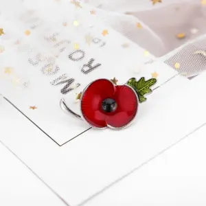 Vibrant Red Poppy Brooch for Women & Men 9 S34493dd2a3164fcfb3d8a7b8687f730eX