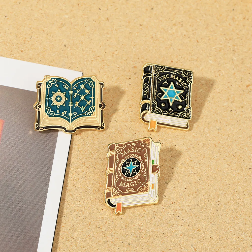 Halloween Book-Shaped Brooch in Vintage Style 1 Halloween Book-Shaped Brooch in Vintage Style