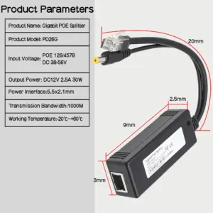Gigabit POE Splitter PD26G for Networks 6 S3486950f42f54398a5a28dd106c63dc5g