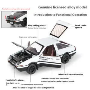 Toyota AE86 1:30 Scale Diecast Model Car 12 S348f659343f4447ca83f32324fa7c7f3I