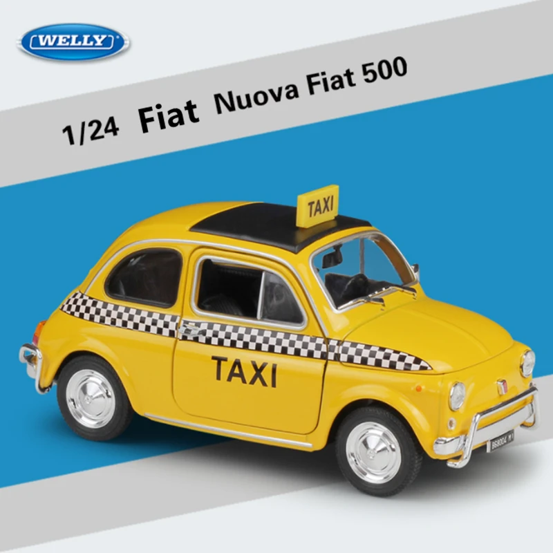 1:24 Fiat Nuova Fiat 500 Taxi Diecast Model 3 1:24 Fiat Nuova Fiat 500 Taxi Diecast Model - Image 3