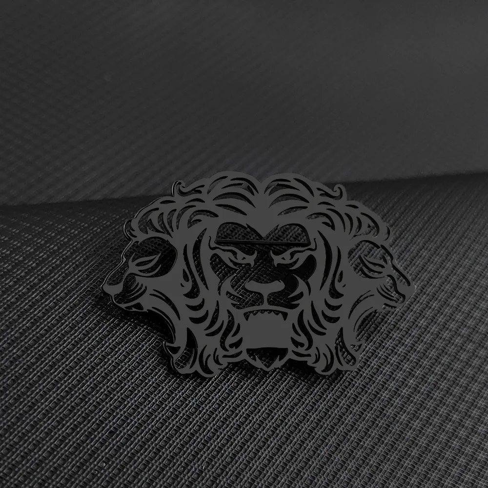 Three-Headed Lion Brooch in Alloy 5 Three-Headed Lion Brooch in Alloy - Image 5