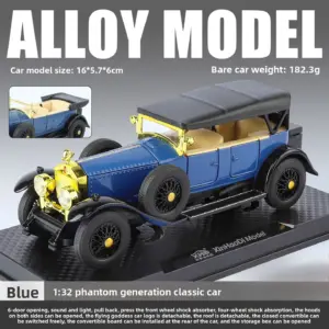 Vintage Blue Diecast Car Model 1:32 Scale 16 S35812378fda34c0fa83cbef3b8036c66l