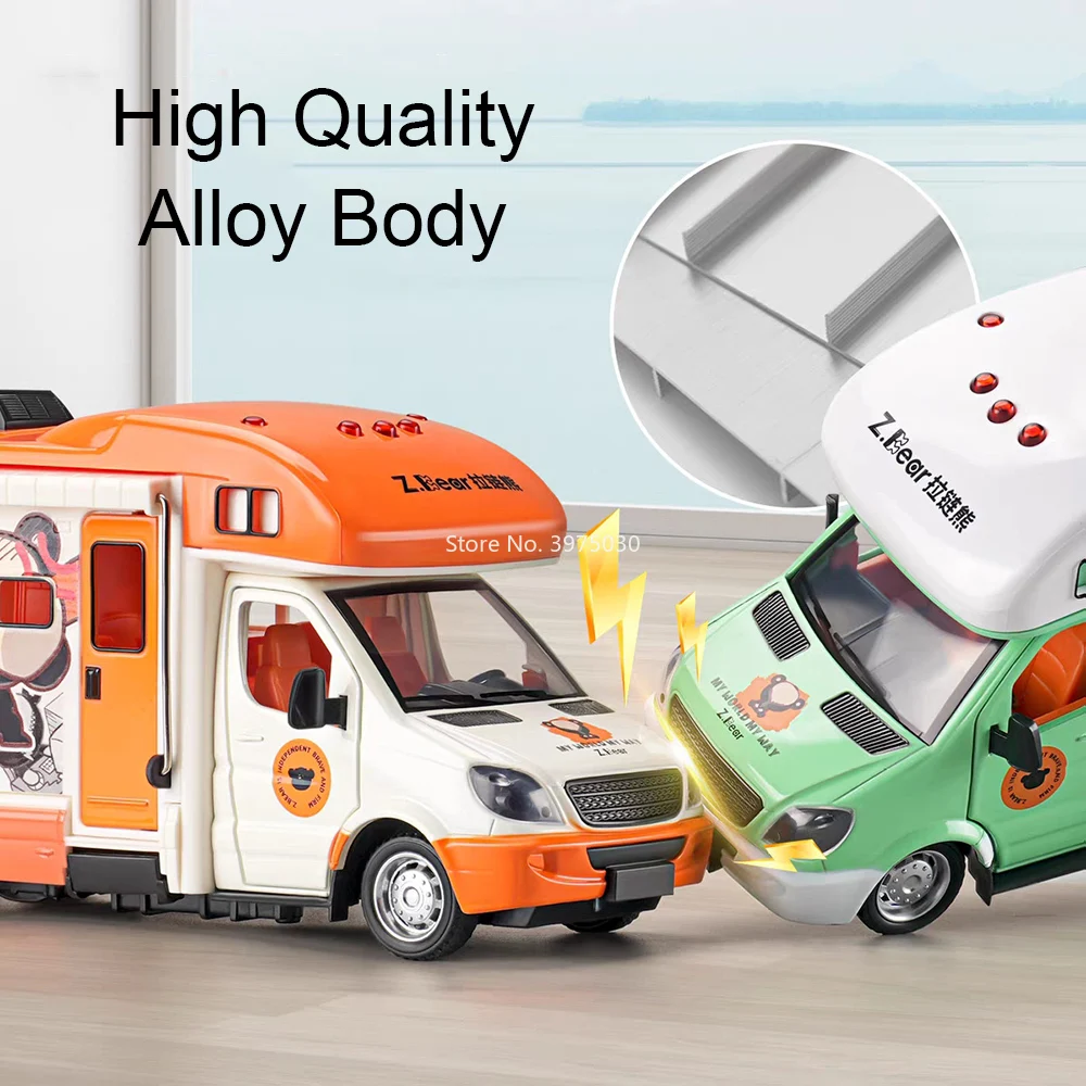 Vibrant 1:32 Alloy Cartoon Bear RV Model 5 Vibrant 1:32 Alloy Cartoon Bear RV Model - Image 5