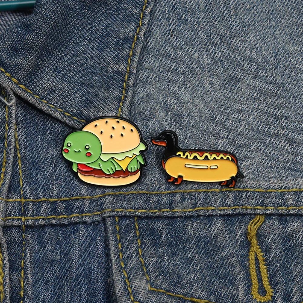 Playful Food Brooch Set with Cartoon Design 4 Playful Food Brooch Set with Cartoon Design - Image 4