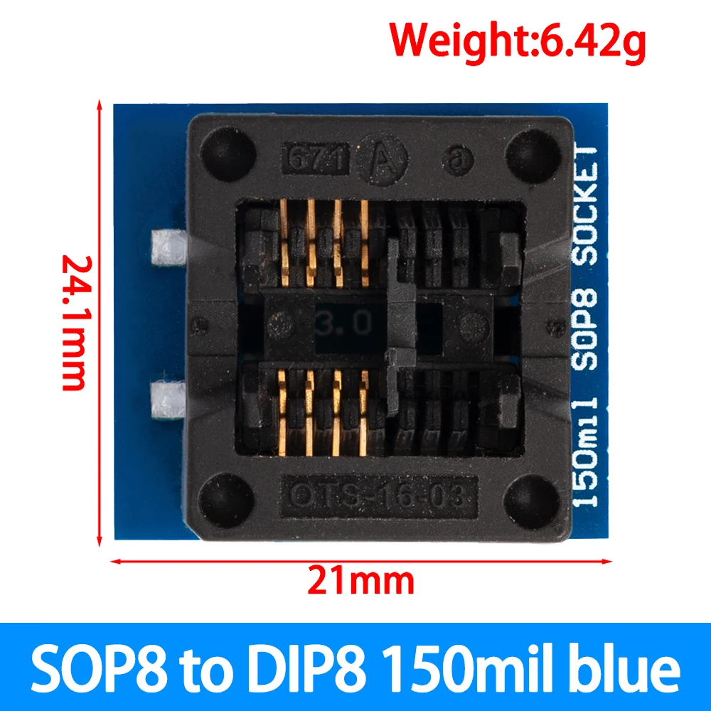 SOP16 to DIP8 Wide-Body IC Adapter Socket 10 SOP16 to DIP8 Wide-Body IC Adapter Socket - Image 10