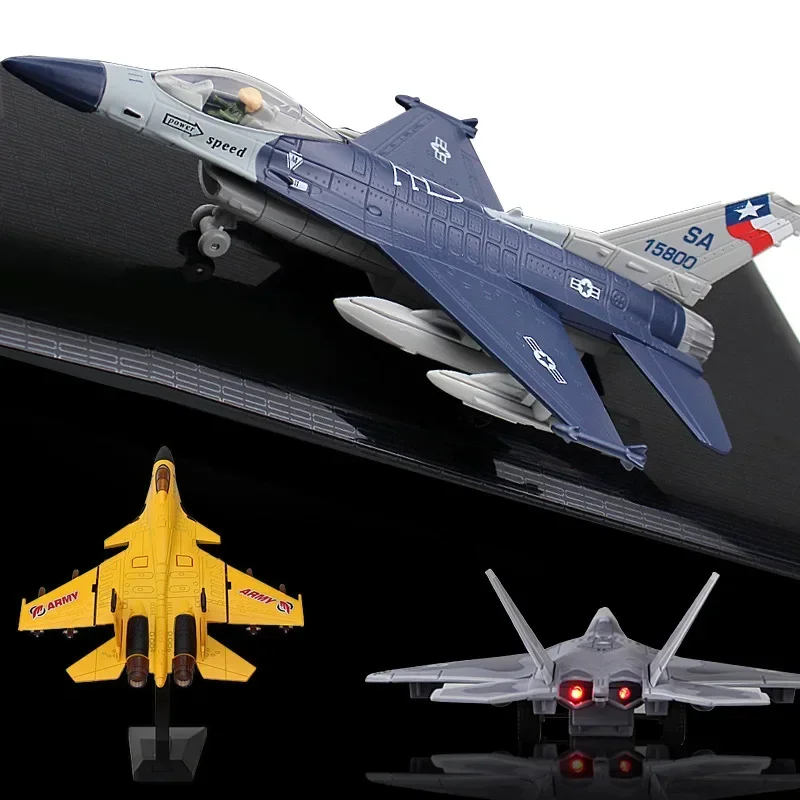 F16 Alloy Fighter Model in Blue and Gray 6 F16 Alloy Fighter Model in Blue and Gray - Image 6