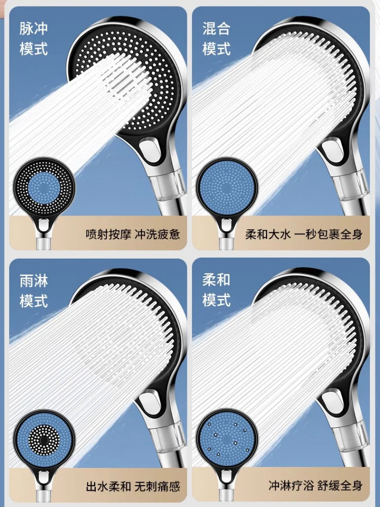13cm High-Pressure Rainfall Shower Head with 4 Modes 3 13cm High-Pressure Rainfall Shower Head with 4 Modes - Image 3