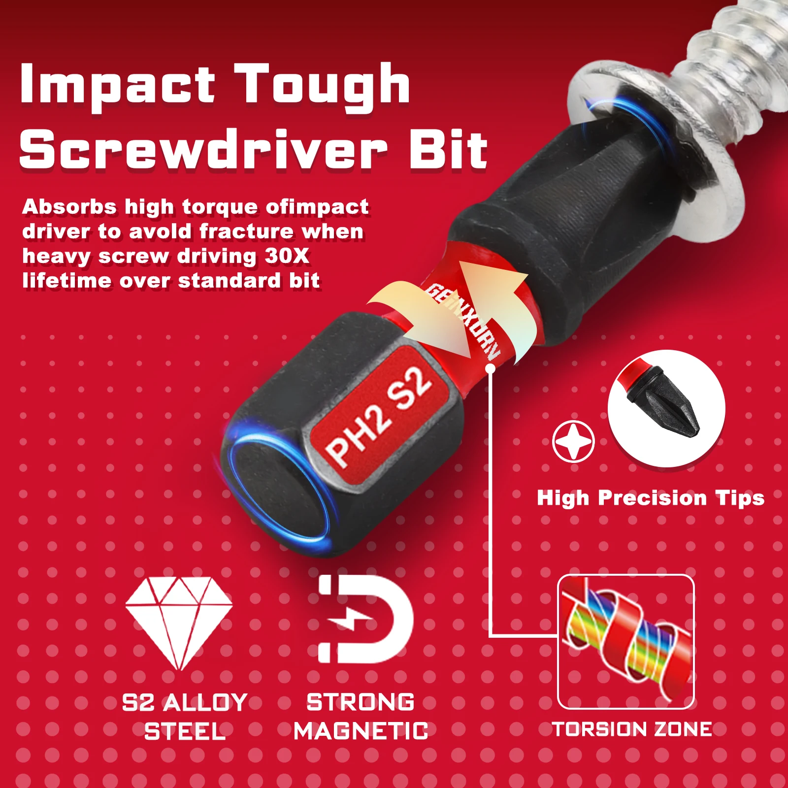 33-Piece Impact Screwdriver Bit Set for Professionals 3 33-Piece Impact Screwdriver Bit Set for Professionals - Image 3