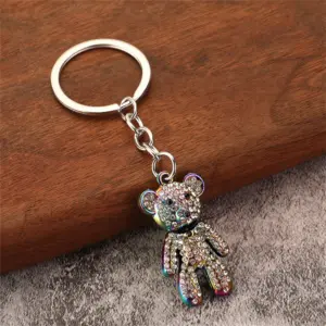 Rhinestone Bear Keychain in Silver, Gold, Rainbow 14 S364367057ca74dc6b59e6ac051cde12cI