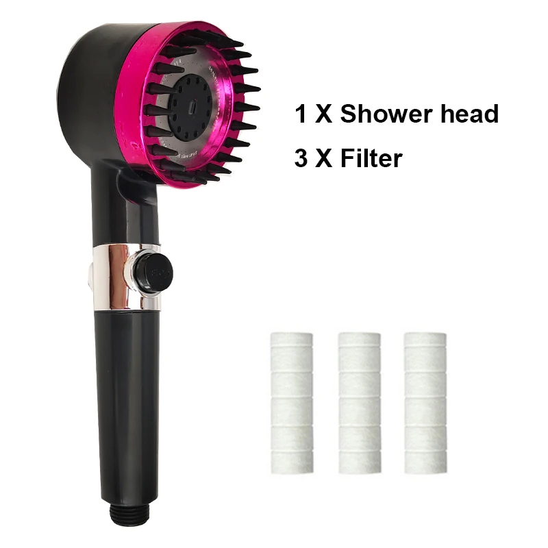 Modern Black and Grey High-Pressure Shower Head 7 Modern Black and Grey High-Pressure Shower Head - Image 7