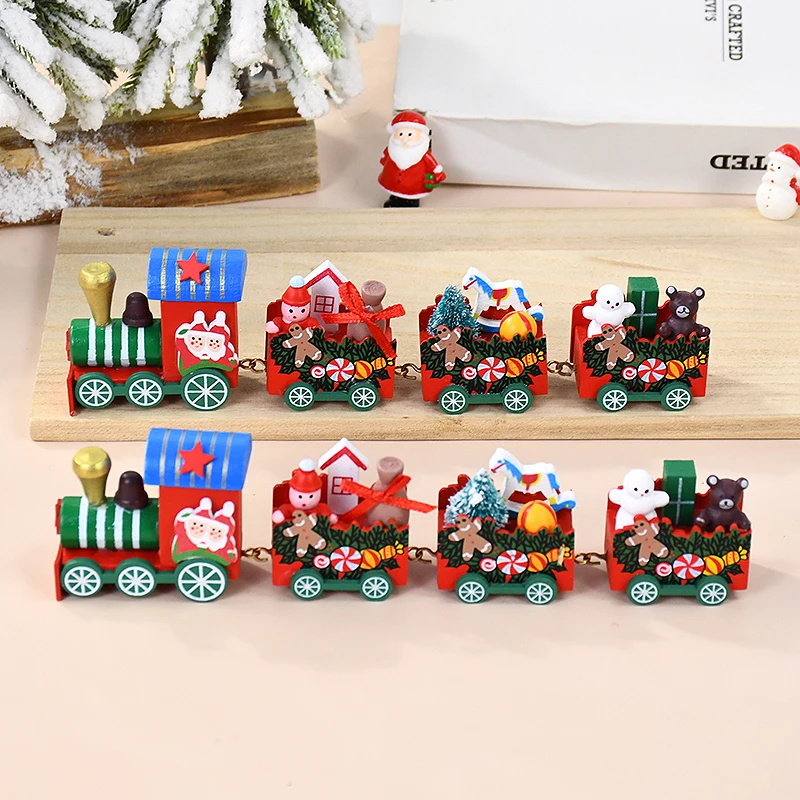 Festive Wooden Christmas Train Decoration 4 Festive Wooden Christmas Train Decoration - Image 4
