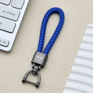 Colorful Braided Car Keychain with Metal Accents 13 S36625d7419c64e75a95d00aa95b803d3D