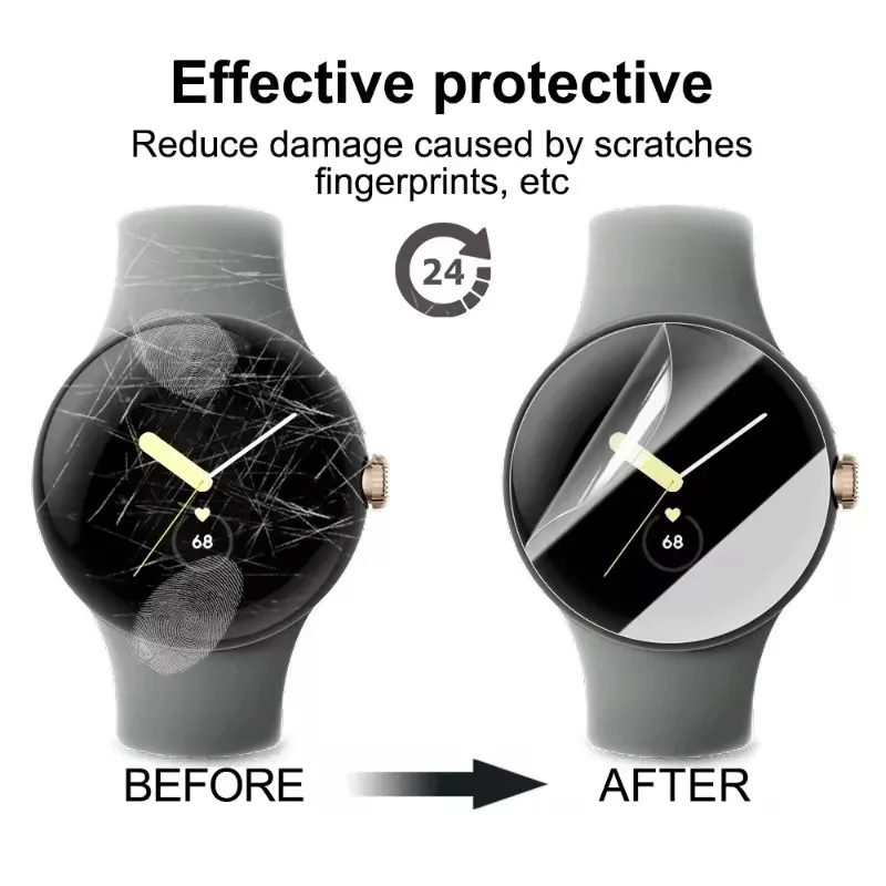 Pixel Watch 3 Ultra-Thin TPU Screen Protector for 41mm & 45mm 3 Pixel Watch 3 Ultra-Thin TPU Screen Protector for 41mm & 45mm - Image 3