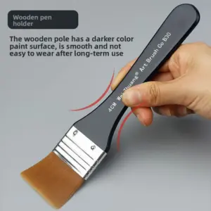 Flat Bright Artist Paint Brushes Set 14 S36a835a90f454847912deafec5c40c05p