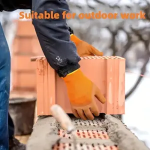 Vibrant Orange Men's Winter Gloves Set 13 S36bd12102f1e47a6bc907ac6fbab3e41X