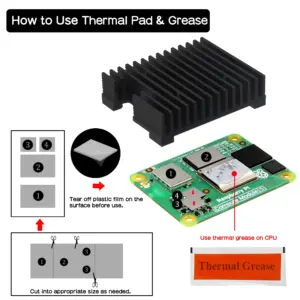 Geekworm Raspberry Pi CM5 Aluminum Heatsink 10 S3712b674c0234eb99cdb7f7587a2db50r