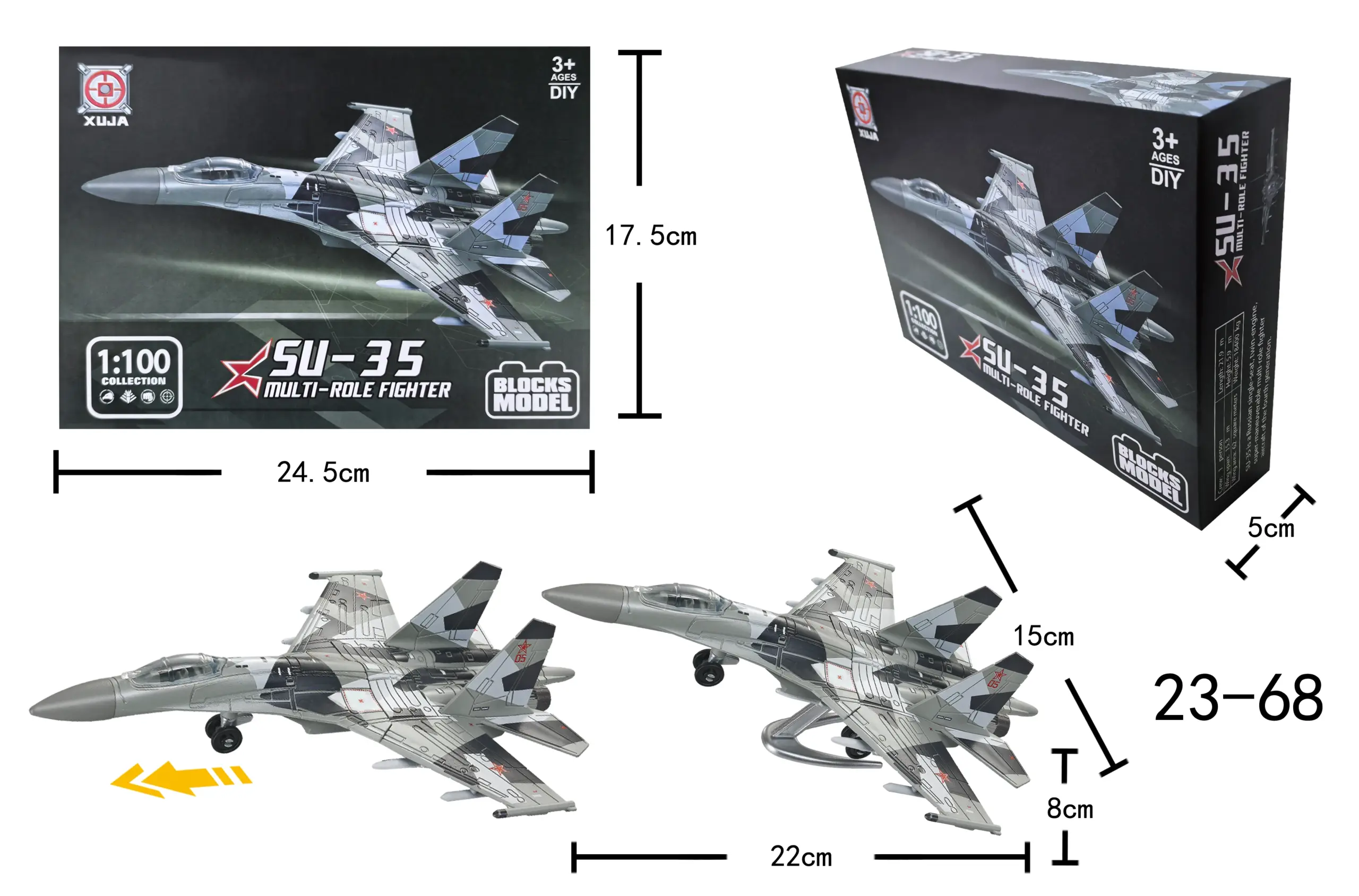 SU-35 Diecast Model Kit for Collectors 6 SU-35 Diecast Model Kit for Collectors - Image 6