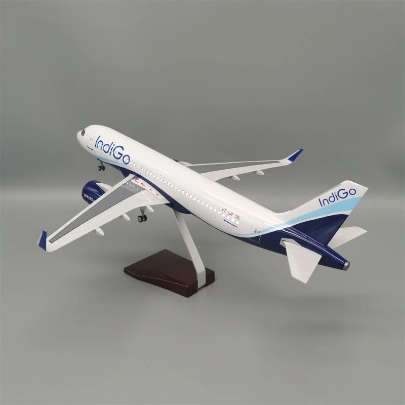 Indian Indigo A320 Neo Scale Model 47cm with LED 3 Indian Indigo A320 Neo Scale Model 47cm with LED - Image 3