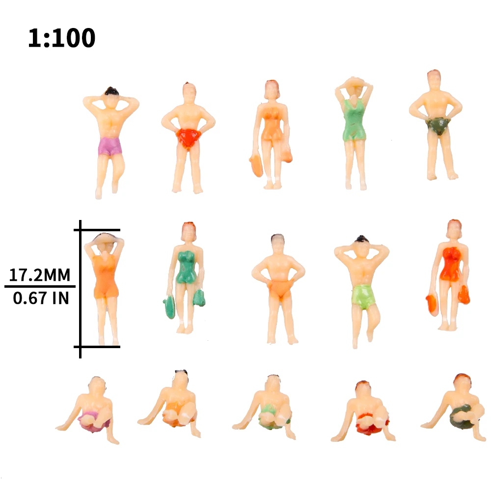 Vibrant Miniature Swimming Figures Set for Dioramas 4 Vibrant Miniature Swimming Figures Set for Dioramas - Image 4