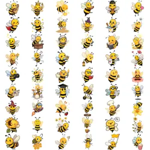 Vibrant Cartoon Bee Waterproof Temporary Tattoos 13 S376328cbe1ef4b449ee61d6d2f199315M