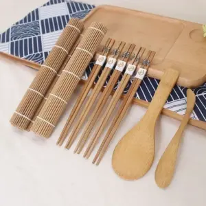 Eco-Friendly Bamboo Sushi Tools Set for Home 7 S37633f41687d472f8839d7fb4ab410ccU